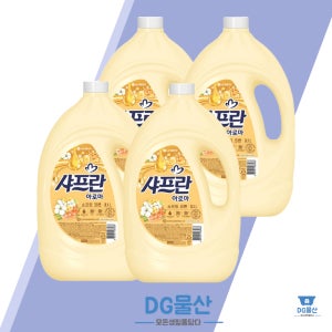 LG생활건강 섬유유연제 샤프란아로마 기분좋은향기 소프트코튼 섬유유연제 3.1L 4통