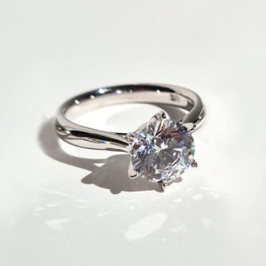 14k 18k 프로포즈 포인트 랩 그로운 육발 다이아몬드 2캐럿 반지