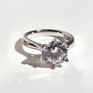 14k 18k 프로포즈 어머니 선물 랩 그로운 다이아몬드 육발 3캐럿 반지