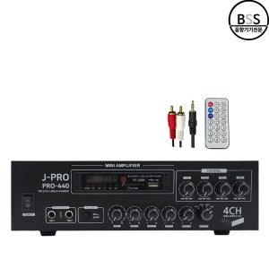 4채널앰프 제이프로 PRO-440 블루투스앰프 카페 미니 매장용 업소용 엠프