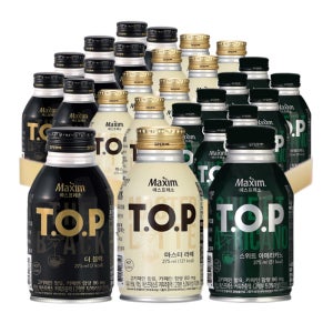 맥심 티오피 275ml TOP 캔커피 24캔 마스터라떼 스위트 아메리카노 더블랙 8캔씩 음료수