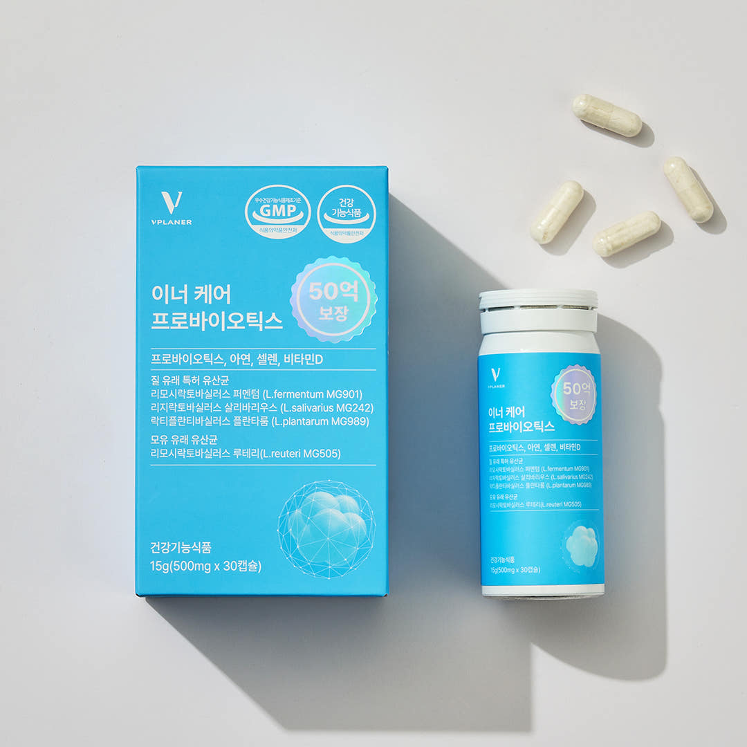 브이플래너 이너 <b>케어</b> <b>여성</b> 질 유래 <b>유산균</b> 500mg x 30캡슐