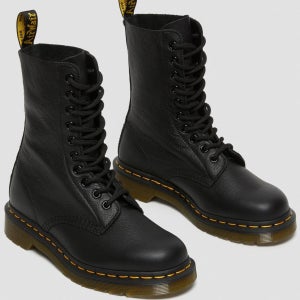 Dr. Martens 1490 VIRGINIA LEATHER MID CALF BOOTS BLACK VIRGINIA / 22524001