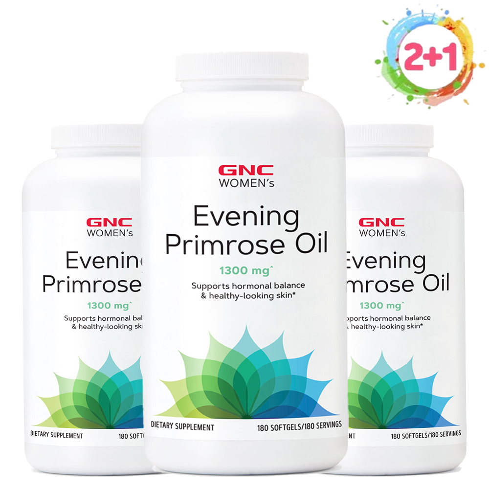 2+1 GNC <b>이브닝 프림로즈 오일 1300mg</b> 180정