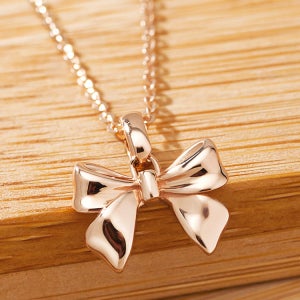 14K18K 하이레이디 리본 펜던트 목걸이 기념일 여자 선물