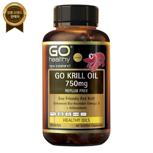 Go Healthy Krill oil <b>750mg</b> 고헬씨 <b>크릴 오일</b> 60캡슐