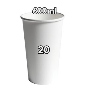 600ml 카페 무지종이컵 테이크아웃용 1000개 한박스