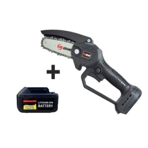 미니 충전 체인톱 (4) 6Ah 대용량 배터리 1개 세트 KS05 핸드톱 한손 톱