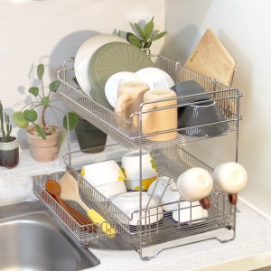식기건조대 2단 올스텐 대형 주방 씽크대 그릇 선반 건조대