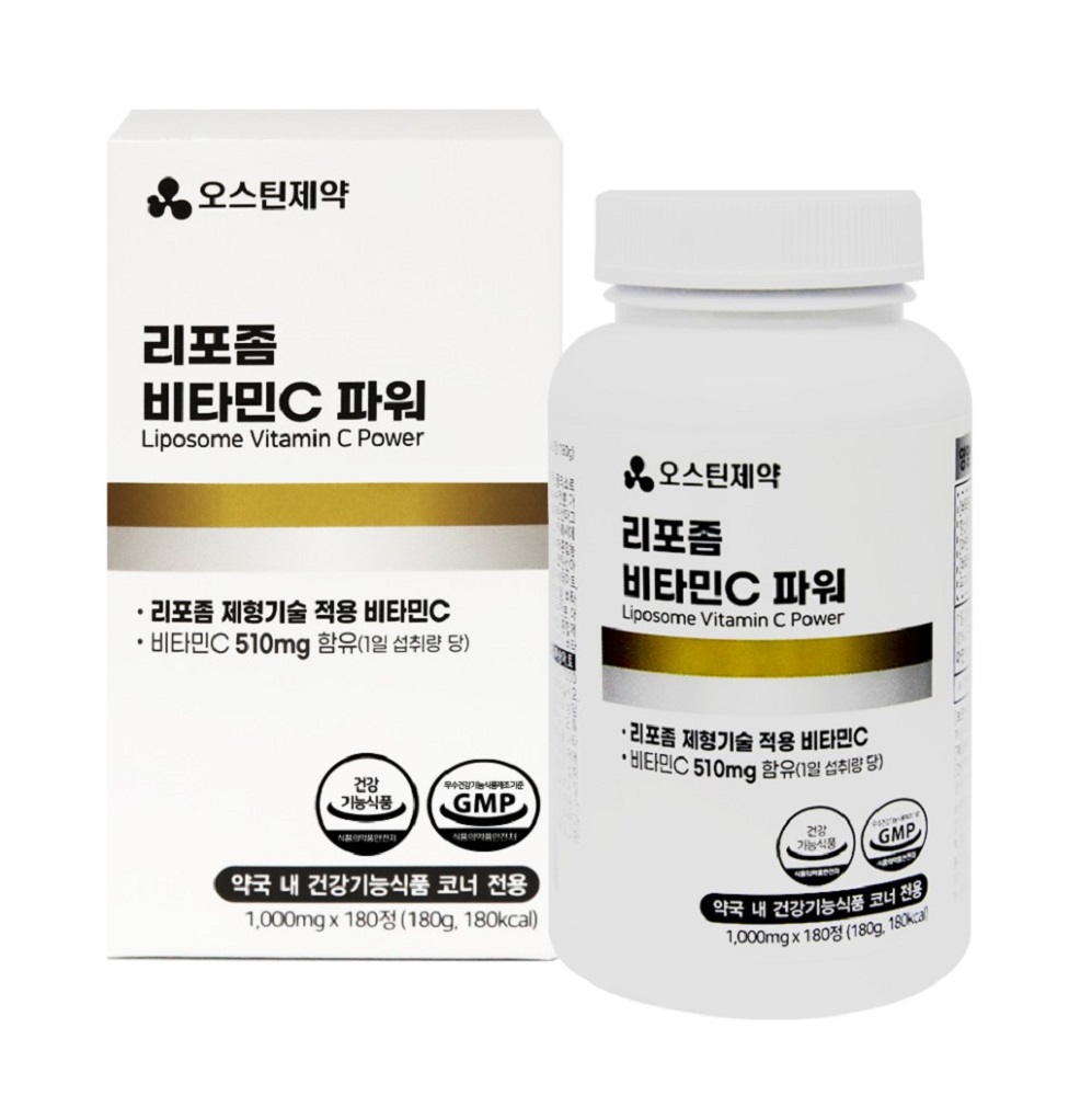 <b>오스틴제약</b> 리포좀 비타민C 파워 1,000mg 180정