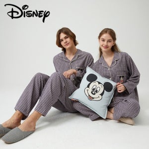 디즈니 정품 미키마우스 와이카라 기모 홈웨어 긴소매 페어 상하세트 DK-5317