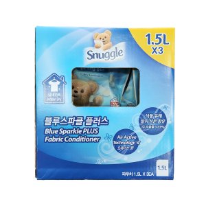 유니레버 스너글 초고농축 섬유유연제 블루 스파클 플러스 1.5L X3개