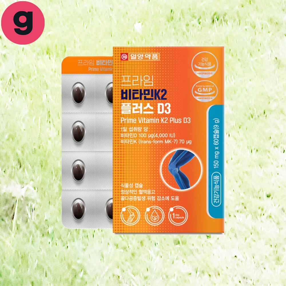 21616 <b>가이아</b>링크 일양약품 비타민K2 플러스 D3 150mgx60캡슐