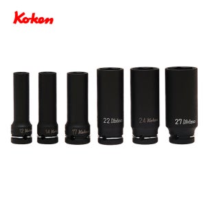 일본산 코켄 롱 복스알 흑색 1/2인치 25mm-32mm 임팩소켓 육각소켓 복스다마