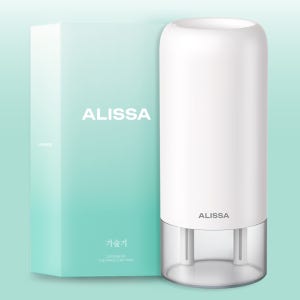 알리사 숲속안개 가습기 미니 사무실 초음파 휴대용 탁상용 무선 소형 충전식 700ml+필터 4개