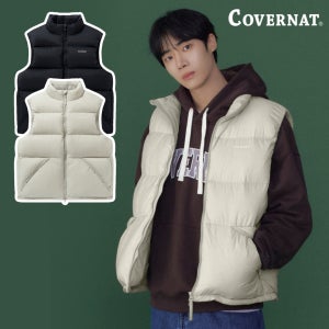 커버낫 조끼패딩 추영우착용 씨빅 덕다운 베스트 스몰로고 남녀공용