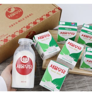 서울 우유 레트로선물세트 (흰우유+레트로우유병)