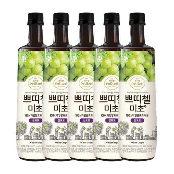 쁘띠첼 미초 청포도 900ml 5개