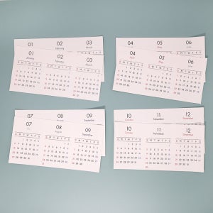 2026년 달력 스티커 2세트 다꾸 미니사이즈