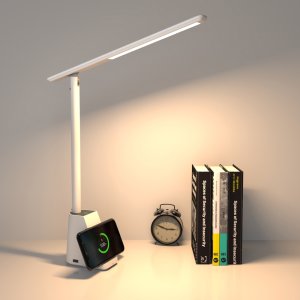 책상LED 침대독서등 책상스탠드 공부조명 무선충전거치대 LED램프 127LAMP-WC