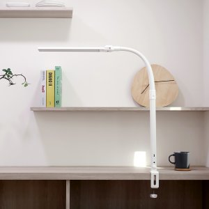 와이드스탠드 침대독서등 듀얼 LED책상전등 클램프형 무선 시력보호스탠드 134LAMP-C