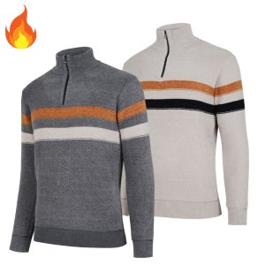 [스윙서플라이] 남성 골프 니트 반집업 기모 반목상의 골프복 방풍니트 스웨터 가디건 ZOFMNT01