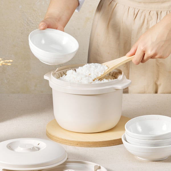 이수지의 로이첸 국산 아이컷 저당밥솥 전자레인지 찜기 캠핑 간편밥솥 미니밥솥