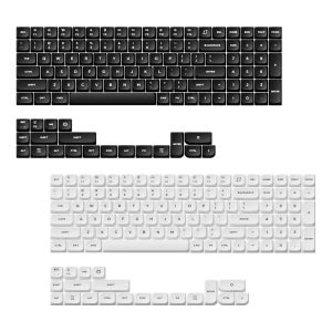 NUPHY 블랙 화이트 디자인 키캡 로우 프로파일 이중사출 PBT 영문