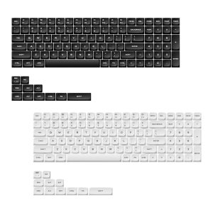 NUPHY 블랙 화이트 디자인 키캡 로우 프로파일 이중사출 PBT 영문