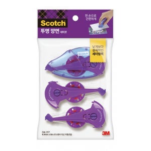 3M 스카치 투명 양면테이프 오피스팩 본품 017D + 리필 017R 2입 8.4mmx8M