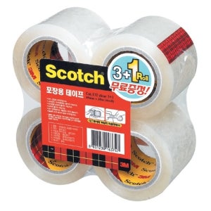 3M 스카치 포장용 박스 테이프 132R 3+1 투명 48mmx20M 4입