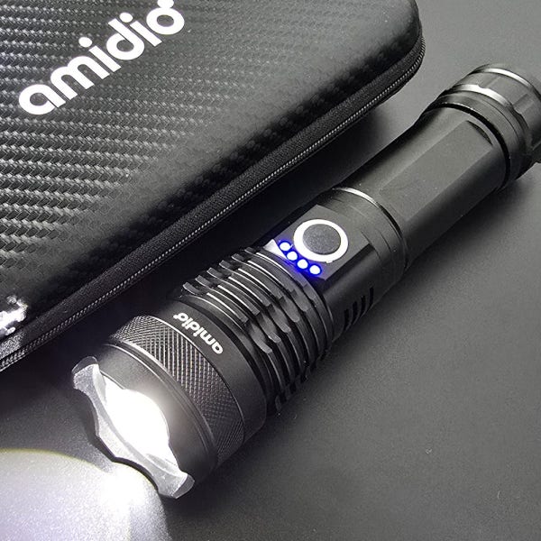 아미디오 충전식 LED 손전등 후레쉬 FS-151 휴대용 고휘도 미니 랜턴 amidio