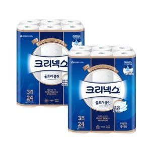크리넥스 3겹 울트라클린 25MX24롤 2팩