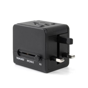 USB멀티탭 여행용멀티어댑터 해외콘센트 110v 올인원플러그 핸드폰충전 SR2509 검정