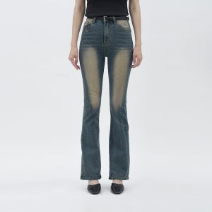 아일릿 차밍 그라데이션 워싱 부츠컷 스판 데님(5 COLOR / 3단 기장 / WOMEN)