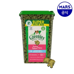 [슈퍼적립] 필라인 이빨과자 그리니즈 연어 595g