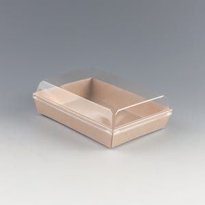 DRP-25호 크라프트 종이트레이 500개 샌드위치 케이스 포장용기