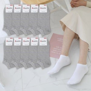 국내생산 여성용 베이직 무지 스니커즈 발목양말 10켤레 세트