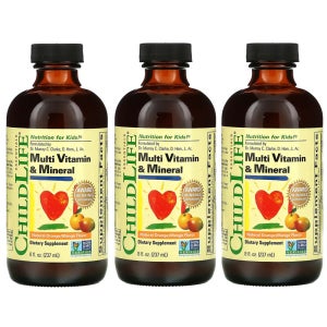 (아이허브) 차일드라이프 3개X 종합비타민&미네랄 천연오렌지/망고맛 237ml 해외직구