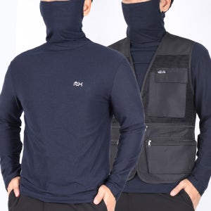 1+1 남자골프웨어 이너웨어 스판 기능성 베이스레이어 마스크티셔츠