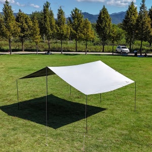 제라 블랙코팅 렉타 타프+폴대6개 풀세트 특대형