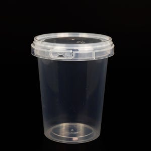 원형 400ml (1박스 200개) 페일 슬라임 쿠키 젤리 구디백 솜사탕 채집 손잡이 통