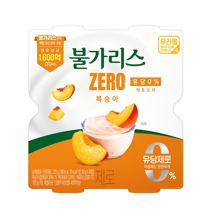 떠먹는 불가리스 제로 요거트 복숭아 제품 이미지