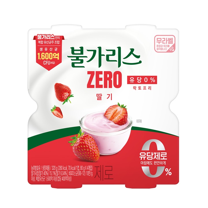 떠먹는 불가리스 제로 요거트 딸기 제품 이미지