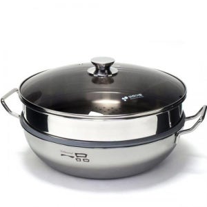 키친아트 일품 통3중 스텐304 2단 찜냄비 인덕션 찜기 냄비 36cm