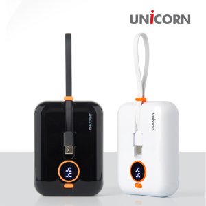 유니콘 10,000mAh 보조배터리 C타입/8핀 동시충전가능 잔량LED표시 PB-VC100