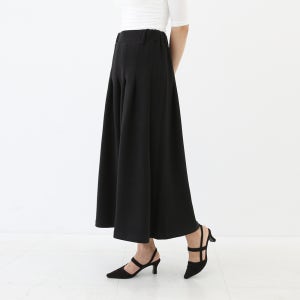 편안한 여성 플레어 A라인 가을 겨울 밴딩 주름 치마 롱 스커트