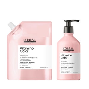 [컬러락] [염색유지용] 로레알 비타미노 컬러 샴푸 500ml + 리필 500ml