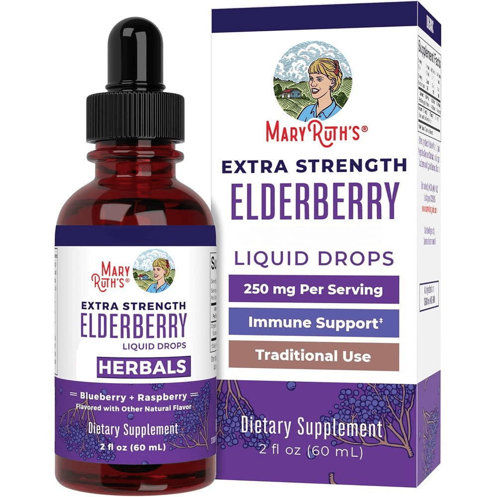 메리루스 엑스트라 스트렝스 <b>엘더베리</b> <b>250mg</b> 액상 60ml 블루베리 라즈베리맛