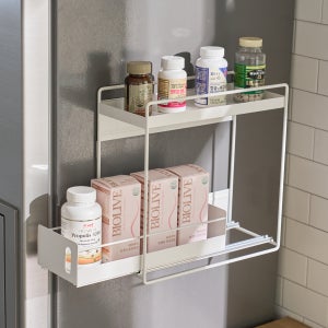 [초대형 공중부양 선반] 코드리빙 틈새 수납 무타공 슬림핏 냉장고 세탁기 자석 선반 수납 정리대 소형